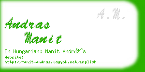 andras manit business card